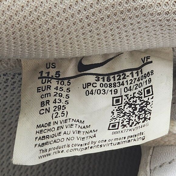 Nike Air Force 1 Low AF1 Triple White Men's Size 11.5 - Picture 7 of 7